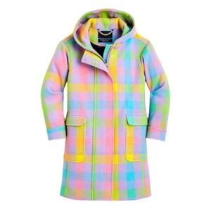 ISO: J.Crew Duffle Coat in Plaid Italian Stadium Cloth size L or XL